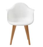 Set van 2 Kunststof Eetkamerstoelen – Armleuningen en Hout, Huis en Inrichting, Stoelen, Verzenden, Nieuw
