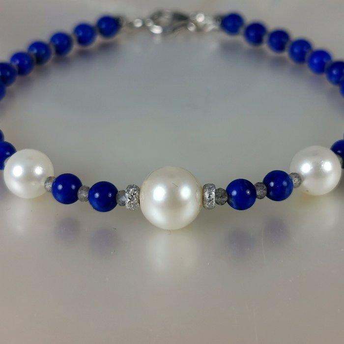 Zonder Minimumprijs - Armband Zilver Parel - Lapis lazuli -, Sieraden, Tassen en Uiterlijk, Armbanden