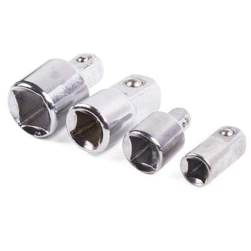 Benson Verloopadapterset - Verchroomd staal - 4-delig - B..., Doe-het-zelf en Verbouw, Gereedschap | Handgereedschap, Nieuw, Ophalen of Verzenden