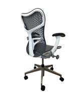 Refurbished Herman Miller Mirra 2 Bureaustoelen - Grey white, Verzenden, Zo goed als nieuw, Wit, Bureaustoel