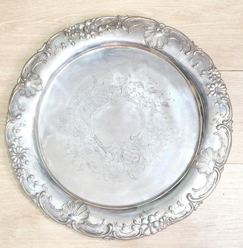Decoratief dienblad - Portugal - GROTE d.46cm, Antiek en Kunst, Antiek | Goud en Zilver