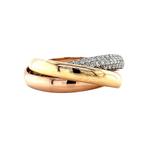 Vintage Cartier trinity ring met diamant 18 krt, Sieraden, Tassen en Uiterlijk, Ringen, Ophalen of Verzenden, Nieuw