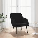 vidaXL Fauteuil 63x76x80 cm fluweel zwart, Huis en Inrichting, Fauteuils, Verzenden, Nieuw