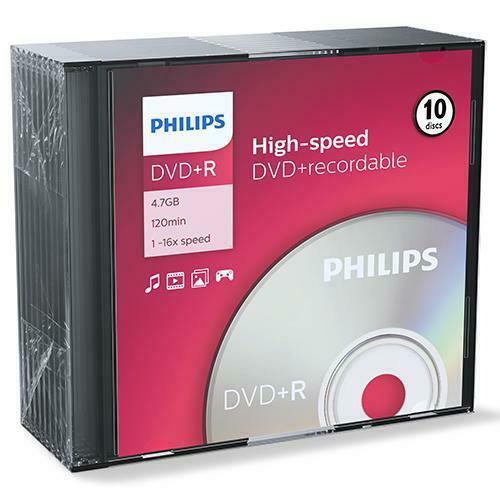 Philips | DVD+R | 4.7 GB | 10 Stuks, Computers en Software, Beschrijfbare discs, Nieuw, Verzenden