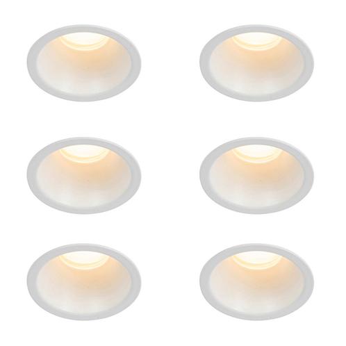 Set van 6 inbouwspots wit GU10 35mm IP44 - Dept, Huis en Inrichting, Lampen | Spots, Nieuw, Metaal of Aluminium