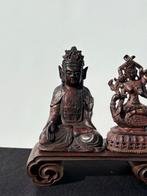 Guanyin en Tara standbeeld inclusief sokkel - Brons - Nepal