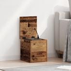 vidaXL Opbergbox met deksel 30x35x35 cm bewerkt hout oud, Verzenden, Nieuw