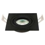 LUX Inbouwspot kantelbaar - Vierkant - GU10 - Mat Zwart, Nieuw