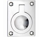 Luikring rechthoekig 60x47 mm glans nikkel, Doe-het-zelf en Verbouw, Hang- en Sluitwerk, Verzenden, Nieuw