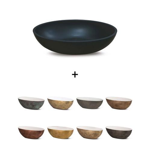 Waskom Luca Sanitair Bagno Metallo 48x32x12 cm Solid Surface, Doe-het-zelf en Verbouw, Sanitair, Overige typen, Nieuw, Ophalen of Verzenden