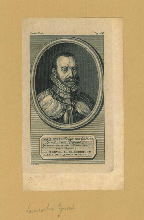 Portrait of Lamoral, Count of Egmont, Antiek en Kunst, Kunst | Etsen en Gravures