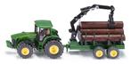 Siku JD tractor met boomstam trailer 1:50 (Siku Speelgoed), Ophalen of Verzenden, Nieuw
