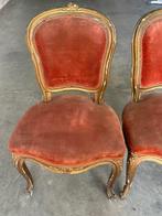 Stoel (2) - Hout, Textiel - Antieke stoelen