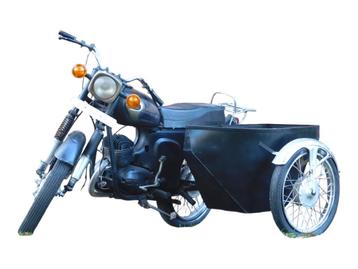 Klassieke motor met zijspan - decoratief item - uniek beschikbaar voor biedingen