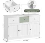 Wastafel onderkast badkamer met lades en deuren 100 cm, Verzenden, Nieuw