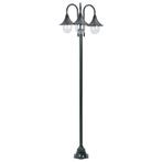 vidaXL Paalverlichting tuin E27 220 cm aluminium donkergroen, Tuin en Terras, Buitenverlichting, Verzenden, Nieuw