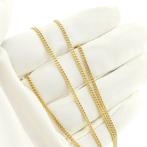 Gouden gourmet schakel ketting | 50,5 cm (unisex) (unisex), Sieraden, Tassen en Uiterlijk, Kettingen, Ophalen of Verzenden, Gebruikt