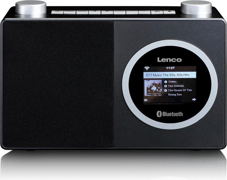Internet radio - Met bluetooth - Zwart - Lenco - DIR-70 •, Audio, Tv en Foto, Radio's, Zo goed als nieuw, Verzenden
