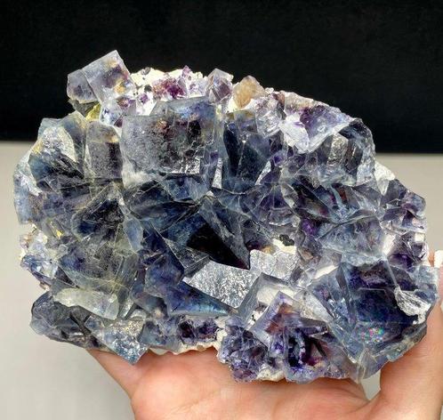 846g Topkwaliteit Yindu Eye Phantom FLUORITE Kristalcluster, Verzamelen, Mineralen en Fossielen