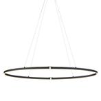 Design hanglamp zwart ovaal 120cm incl. LED 3-staps dimbaar, Nieuw, Design, 75 cm of meer