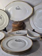 P.L Limoges france au drapeau Français - à décor de plumes, Antiek en Kunst, Antiek | Meubels | Tafels