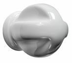 Meubelknop Kruis porselein 50mm wit, Ophalen of Verzenden, Nieuw