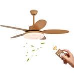 Moderne Plafondventilatorlamp – Houtkleur en LED, Huis en Inrichting, Lampen | Plafondlampen, Verzenden, Nieuw
