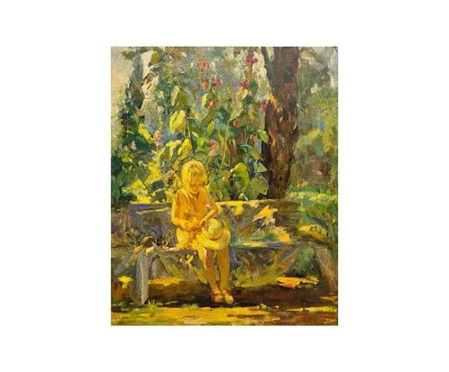 Vladimir Ivanovich Kopaev (1925) - Summer afternoon in the, Antiek en Kunst, Kunst | Schilderijen | Klassiek