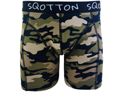 Boxershort - SQOTTON® - Camouflage - Groen, Kleding | Heren, Ondergoed, Verzenden