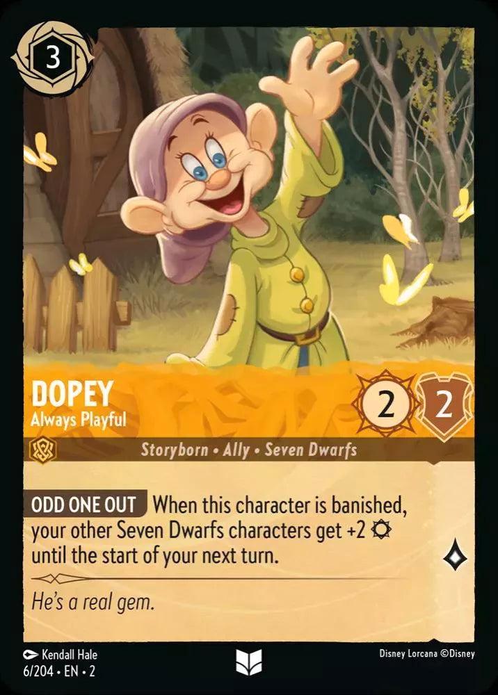 [6/204][S2] - DOPEY - Always Playful ENG FOIL [M/NM], Verzamelen, Disney, Verzenden