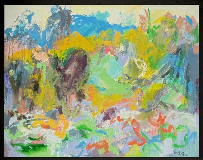 Jean-Pierre Dolla (1946) - Vibrations Chromatiques, Antiek en Kunst, Kunst | Schilderijen | Modern