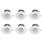 Voordeelpak LED Spot 6 Pack - Inbouwspot - Rond 6W -, Huis en Inrichting, Lampen | Spots, Metaal of Aluminium, Nieuw, Ophalen of Verzenden