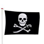 Piraat Vlag Maat: 40x60cm, Nieuw, Verzenden