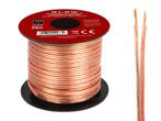 HQ luidsprekerkabel 2 x 1.00 mm transparant/rood op rol 25 m, Ophalen of Verzenden, Nieuw, Speaker of Versterker