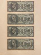 Griekenland. - 4 x 500 Million Drachmai - 1944 - Sheet of 4