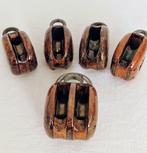 Ship’s pulley, Katrollen / blokken (5) - Hout, IJzer,
