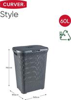 Curver Style Wasmand met Deksel 60L - 2 stuks - Antraciet, Huis en Inrichting, Ophalen of Verzenden, Nieuw