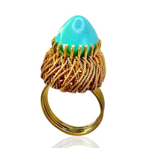 Ring - 18 karaat Geel goud, Sieraden, Tassen en Uiterlijk, Ringen
