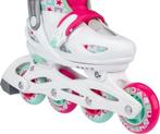 Nijdam Inline Skates Verstelbaar - Sk8 Star - Wit/Fuchsia -, Nieuw, Ophalen of Verzenden