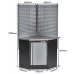 Hoekstuk garageserie met metaal omzet werkblad en, Ophalen of Verzenden, Nieuw