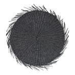 Wanddecoratie Zeegras cirkel franjes zwart  38cm, Nieuw, Verzenden