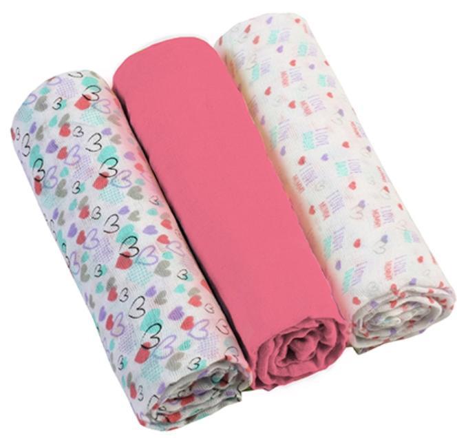 Baby Ono 3 Stuks Roze Hydrofiel Luiers, Kinderen en Baby's, Badjes en Verzorging, Nieuw, Verzenden