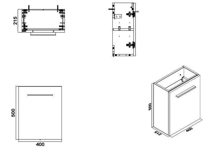 Wiesbaden fonteinkast tbv HS fonteintje l/r 1 deur 40x21, Huis en Inrichting, Badkamer | Badkamermeubels, Ophalen of Verzenden