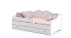 Kinderbed - roze wit - met lade - 160x80 cm - incl. matras, Kinderen en Baby's, Nieuw, Ophalen of Verzenden