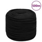 vidaXL Werktouw 8 mm 500 m polyester zwart, Verzenden, Nieuw