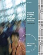 Research Methods For The Behavioral Sciences 9780840032461, Zo goed als nieuw