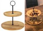 Svenska Living Etagere 2-laags - bamboe hout - 16 x 22 cm, Verzenden, Nieuw