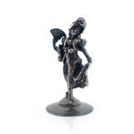 Vintage zilveren beeldje van een dansende dame, Ophalen of Verzenden, Zilver