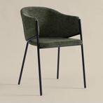 *WOONWINKEL* Groene Eetkamerstoel Met Ronde Rugleuning, Huis en Inrichting, Stoelen, Verzenden, Nieuw, Stof