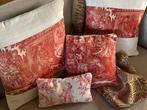 3 vroege 19e eeuw (ca. 1825) Toile de Jouy-Nantes kussens. -